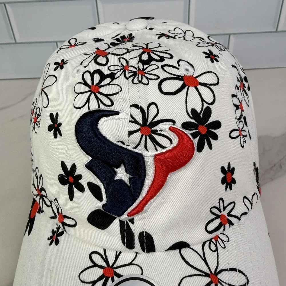 Houston Texans Hat Cap Strap Back NFL Daisy Floral Embroidered Kids Football 47